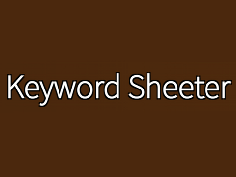 Keyword Sheeter